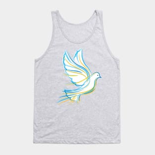 Blue and Yellow Dove Tank Top